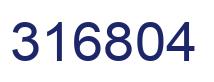 Number 316804 blue image
