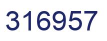 Number 316957 blue image