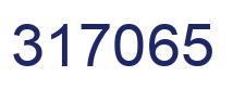 Number 317065 blue image