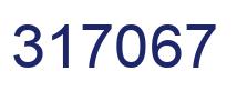Number 317067 blue image