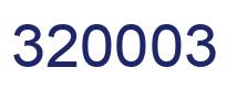 Number 320003 blue image