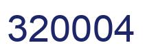 Number 320004 blue image
