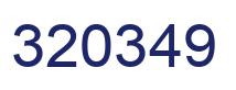 Number 320349 blue image