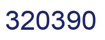 Number 320390 blue image