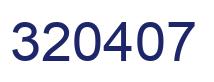 Number 320407 blue image