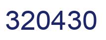 Number 320430 blue image