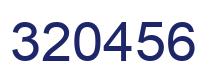 Number 320456 blue image