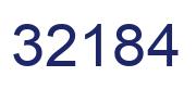 Number 32184 blue image