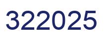 Number 322025 blue image