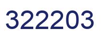 Number 322203 blue image