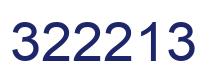 Number 322213 blue image