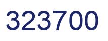 Number 323700 blue image