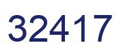 Number 32417 blue image