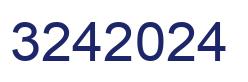 Number 3242024 blue image