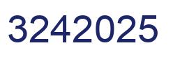 Number 3242025 blue image