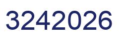 Number 3242026 blue image