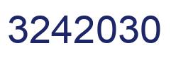 Number 3242030 blue image