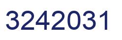 Number 3242031 blue image