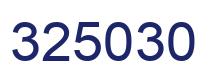 Number 325030 blue image