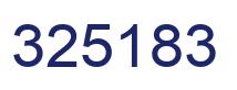 Number 325183 blue image