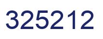 Number 325212 blue image