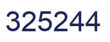 Number 325244 blue image