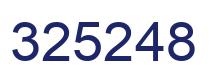 Number 325248 blue image