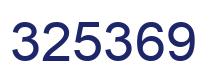 Number 325369 blue image