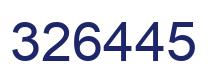 Número 326445 imagen azul