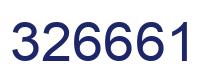 Number 326661 blue image