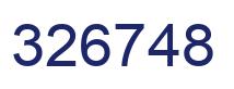 Number 326748 blue image