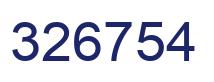 Number 326754 blue image