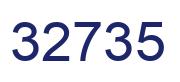 Number 32735 blue image
