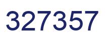 Number 327357 blue image