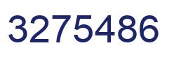 Number 3275486 blue image