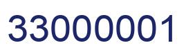 Number 33000001 blue image
