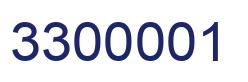 Number 3300001 blue image