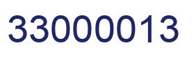 Number 33000013 blue image