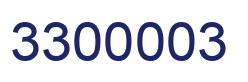 Number 3300003 blue image