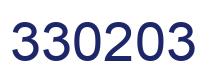 Number 330203 blue image