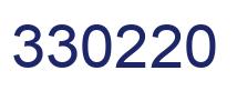 Number 330220 blue image