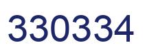 Number 330334 blue image