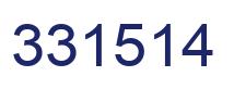 Number 331514 blue image