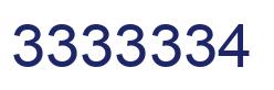Number 3333334 blue image
