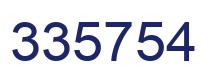 Number 335754 blue image