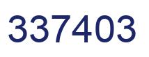 Number 337403 blue image