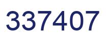 Number 337407 blue image