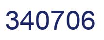Number 340706 blue image