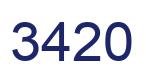 Number 3420 blue image