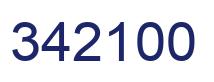 Number 342100 blue image